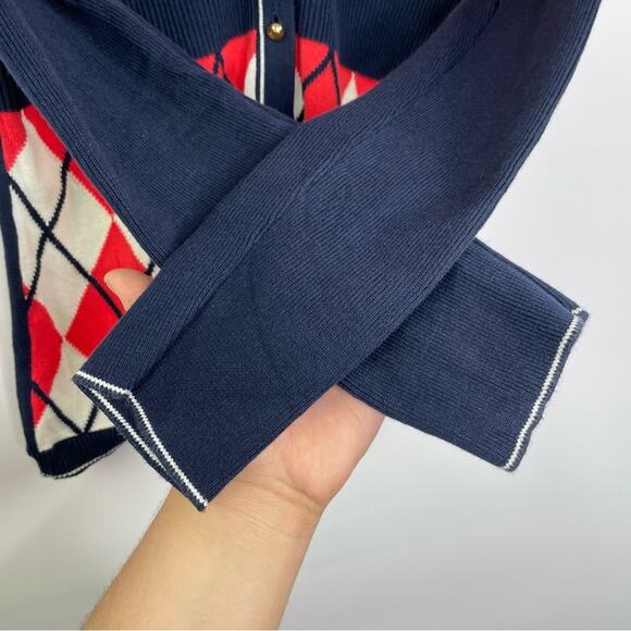 Lily Pulitzer Argyle button down cardigan size Small - Picture 6 of 13